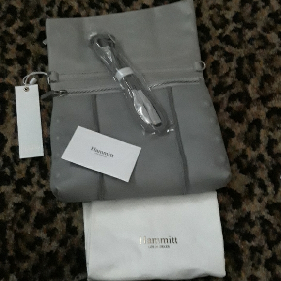 🤍HAMMITT VIP E Drizzle Gray Clutch Convertible Detachable Strap Crossbody NEW - Picture 10 of 10